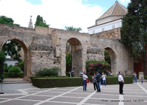 Patio de la Montería, Real Alcázar, Séville, Andalousie, Espagne
