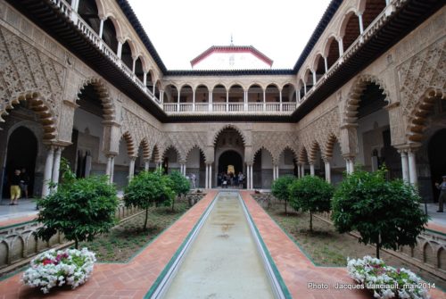 Patio de las Doncellas, Real Alcázar, Séville, Andalousie, Espagne