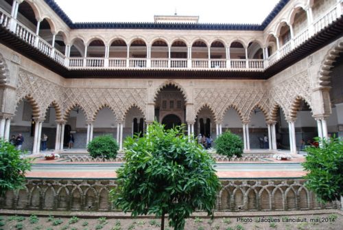 Patio de las Doncellas, Real Alcázar, Séville, Andalousie, Espagne