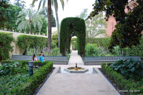 Jardín de las Damas, Real Alcázar, Séville, Andalousie, Espagne