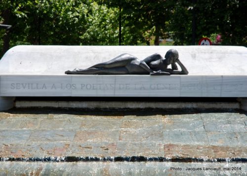 Fontaine de la Génération des 27, Séville, Andalousie, Espagne