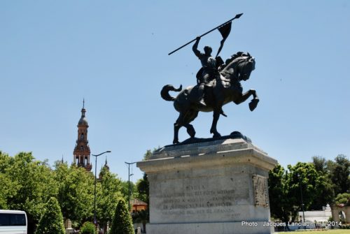 Monument Rodrigo Diaz de Vivar, Séville, Andalousie, Espagne