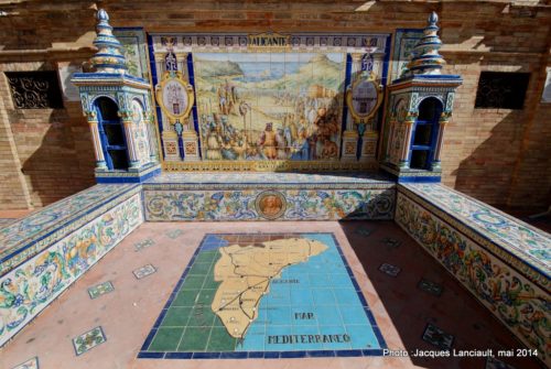 Plaza de España, Séville, Andalousie, Espagne