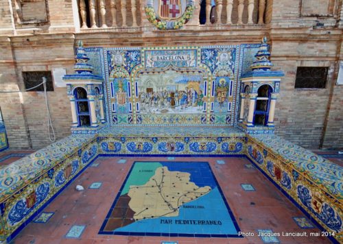 Plaza de España, Séville, Andalousie, Espagne