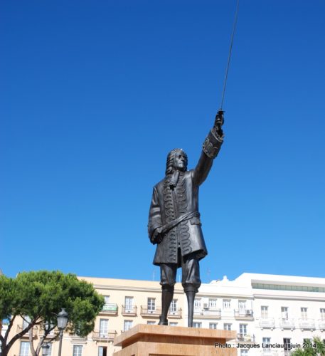 Monument à Blas de Lezo, Paseo de Canalejas, Cádiz, Andalousie, Espagne