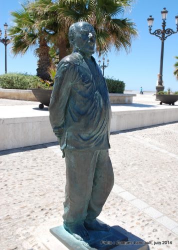 Statue de Fernando Quiñones, Cádiz, Andalousie, Espagne