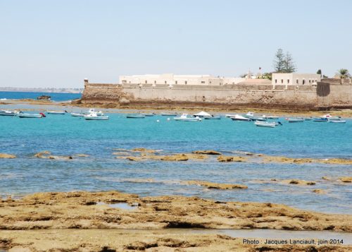 Plage de la Caleta, Cádiz, Andalousie, Espagne
