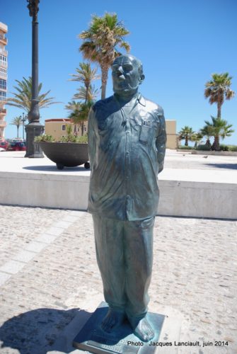 Statue de Fernando Quiñones, Cádiz, Andalousie, Espagne