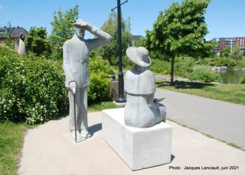 Banc public, Martine Carole Gagnon, parc des Francs-Bourgeois, Boisbriand, Québec