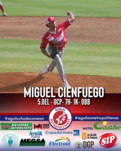 Miguel Cienfuegos, Águilas Metropolitanas, Ligue de baseball professionnel du Panama