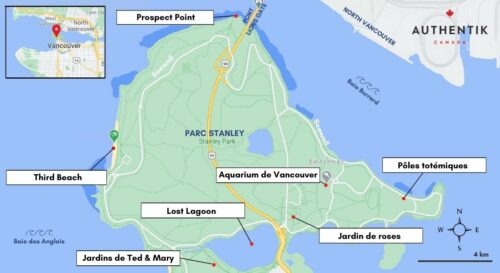 Vue globale du parc Stanley, Vancouver, Colombie-Britannique