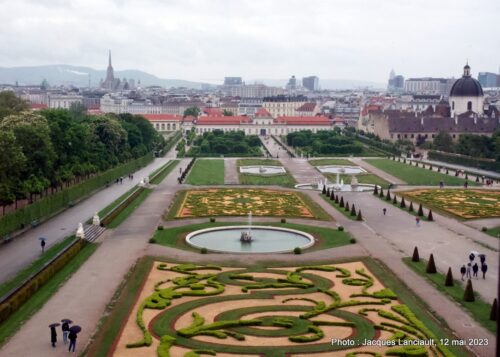 Jardins du Belédère, Musée du Belvédère supérieur, Vienne, Autriche