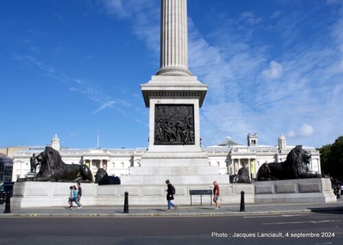 Colonne Nelson, Trafalgar Square, Londres, Royaume-Uni