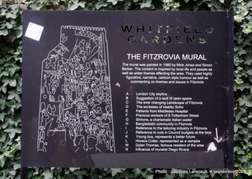 The Fitzrovia Mural, Londres, Royaume-Uni