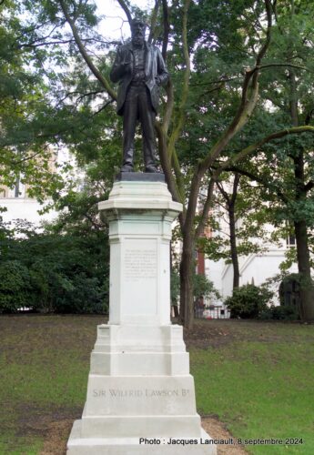 Mémorial de Sir Wilfrid Lawson, Victoria Embankment Gardens, Londres, Royaume-Uni