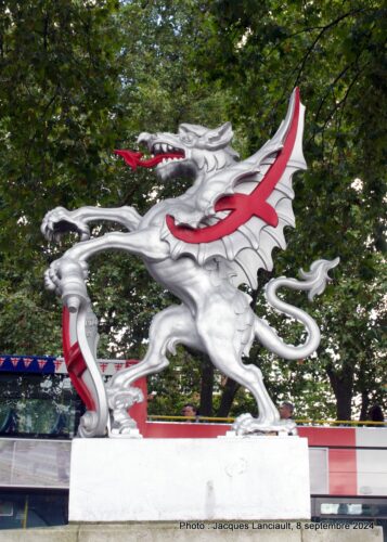 Dragon des limites de la ville, Victoria Embankment, Londres, Royaume-Uni