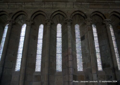 Réfectoire de l’abbaye du Mont-Saint-Michel, France