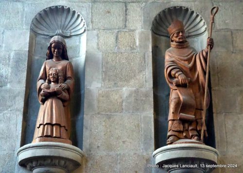 Statues, cathédrale Saint-Vincent, Saint-Malo, Bretagne, France