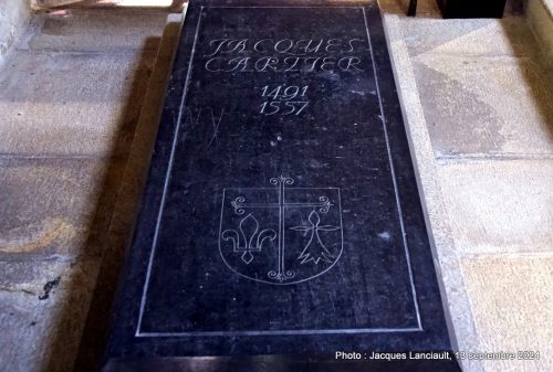 Tombe de Jacques Cartier, cathédrale Saint-Vincent, Saint-Malo, Bretagne, France