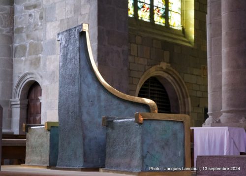 Fauteuil, cathédrale Saint-Vincent, Saint-Malo, Bretagne, France