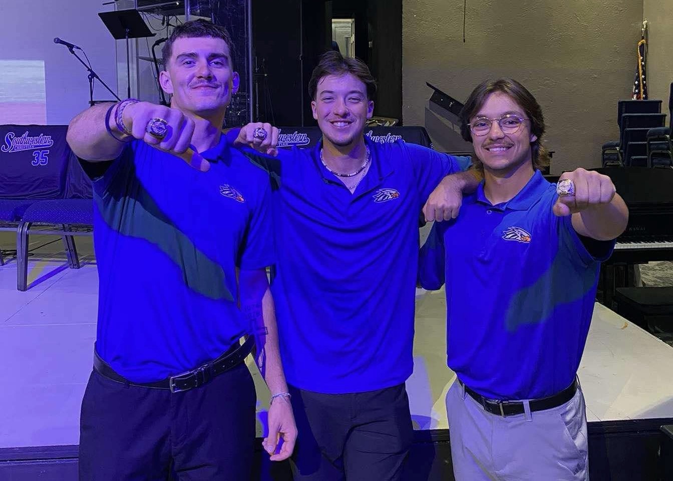 Matys Gagnon, Alexis Hurens et Zachary Gaudreau, Université Southwestern Christian, NAIA