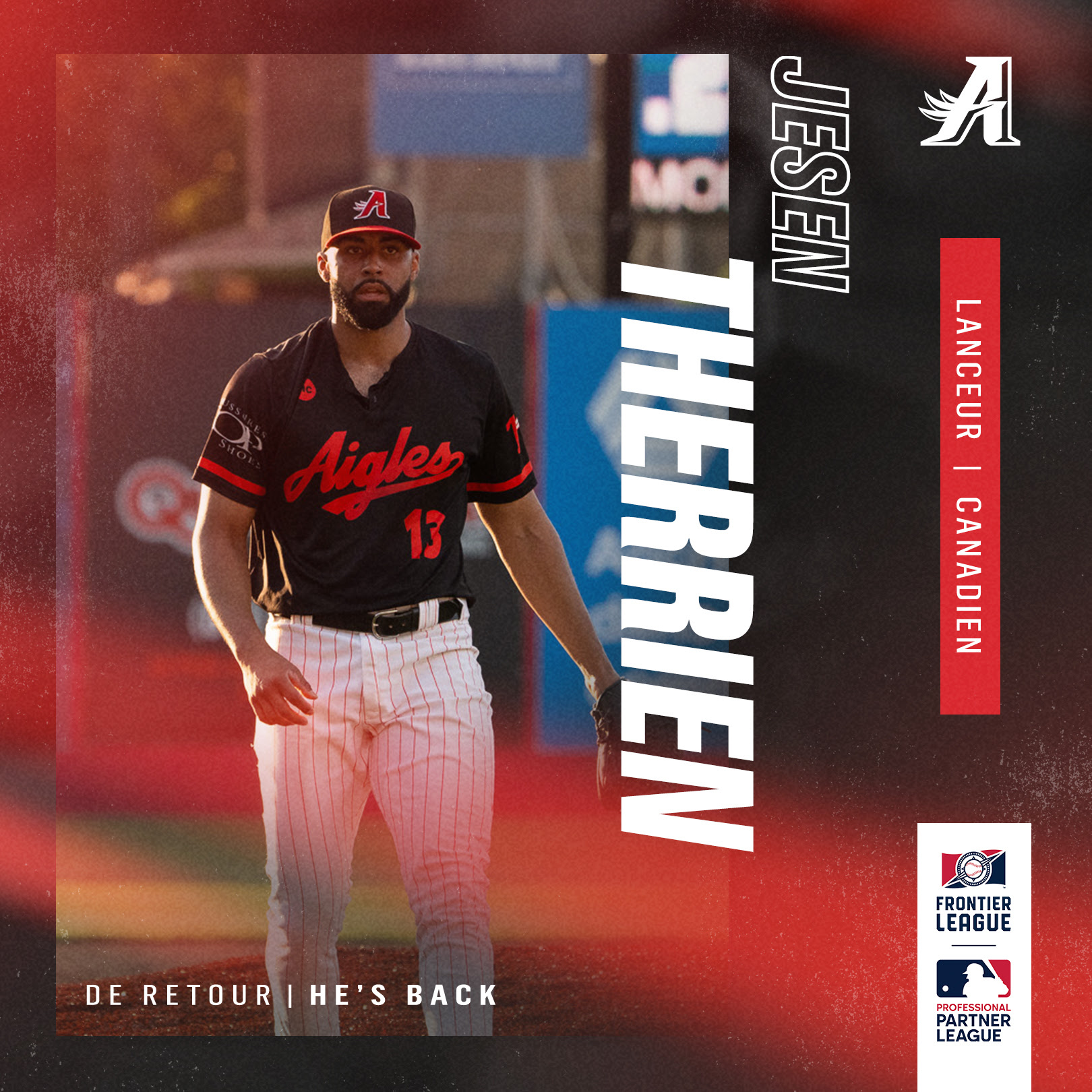 Jesen Therrien, Aigles de Trois-Rivières, Ligue Frontier