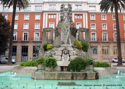 Monument à Manuel Curros Enríquez, La Coruña, Galice, Espagne