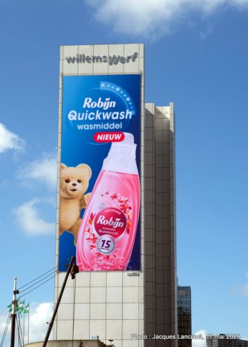 Affiche publicitaire, quartier Oude Haven, Rotterdam, Pays-Bas