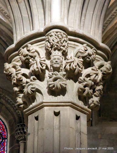 Chapiteaux de colonnes, cathédrale de Nidaros, Trondheim, Norvège