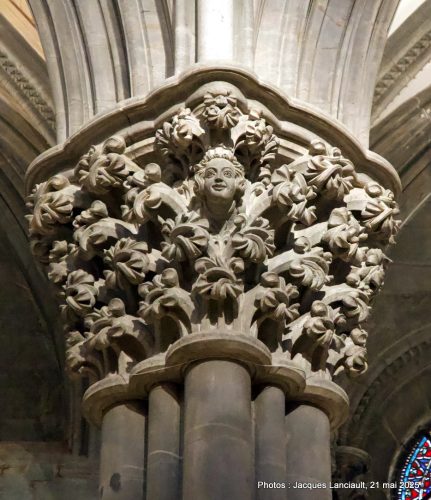 Chapiteaux de colonnes, cathédrale de Nidaros, Trondheim, Norvège