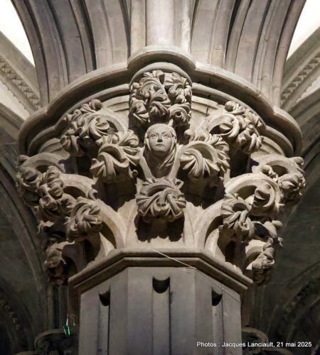 Chapiteaux de colonnes, cathédrale de Nidaros, Trondheim, Norvège