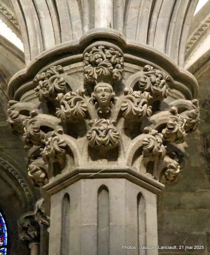 Chapiteaux de colonnes, cathédrale de Nidaros, Trondheim, Norvège