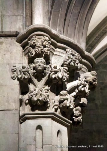 Chapiteaux de colonnes, cathédrale de Nidaros, Trondheim, Norvège