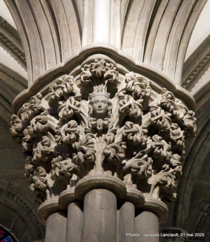 Chapiteaux de colonnes, cathédrale de Nidaros, Trondheim, Norvège
