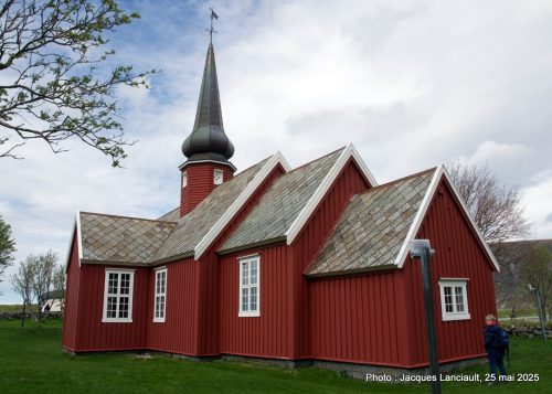 glise de Flakstad, archipel des îles Lofoten, Norvège