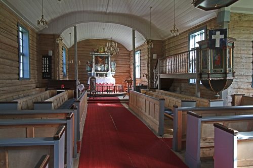2547Z Église de Flakstad, archipel des îles Lofoten, Norvège