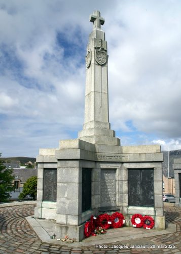 Mémorial de guerre, Lerwick, îles Shetland, Écosse, Royaume-Uni