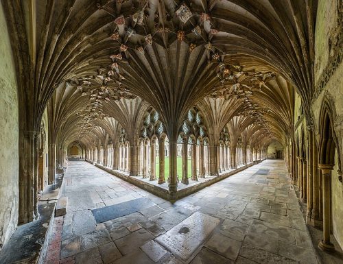 Cloître, Cathédrale de Canterbury, Angleterre, Royaume-Uni