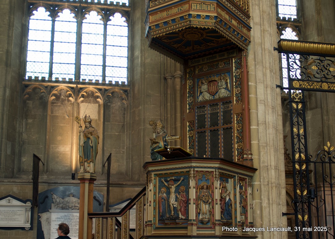 Chaire, cathédrale de Canterbury, Canterbury, Angleterre, Royaume-Uni