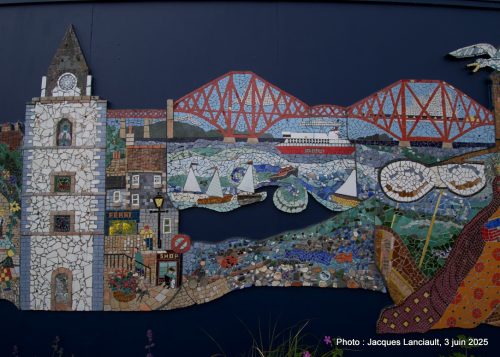 The South Queensferry Mosaic Mural, South Queensferry, Écosse, Royaume-Uni