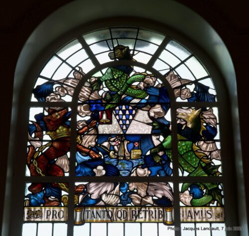 Vitrail, Hôtel de Ville, Belfast, Irlande du Nord, Royaume-Uni