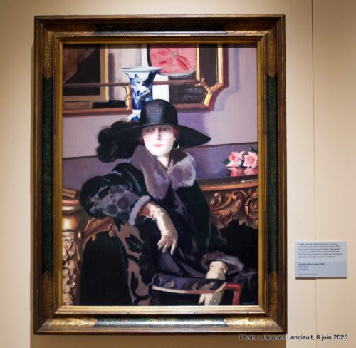 Une dame en noir, Kelvingrove Art Gallery and Museum, Glasgow, Écosse, Royaume-Uni