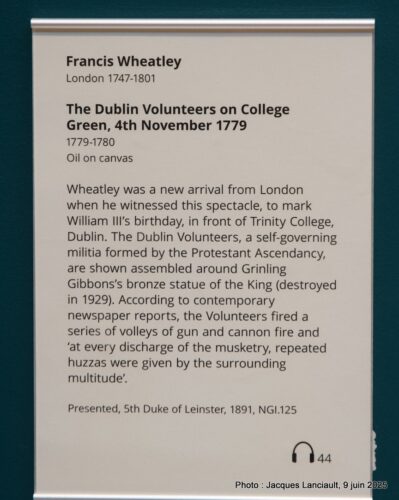 The Dublin Volunteers on College Green, 4th November 1779, National Gallery of Ireland, Dublin, République d’Irlande