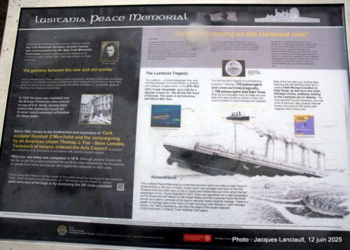 Mémorial de la paix du Lusitania, Cobh, République d’Irlande