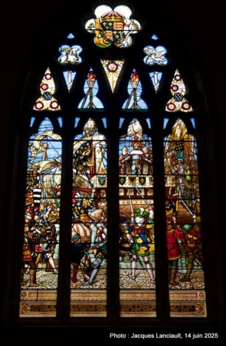 Vitrail, Stone Hall, Maison Dieu, Douvres, Angleterre, Royaume-Uni