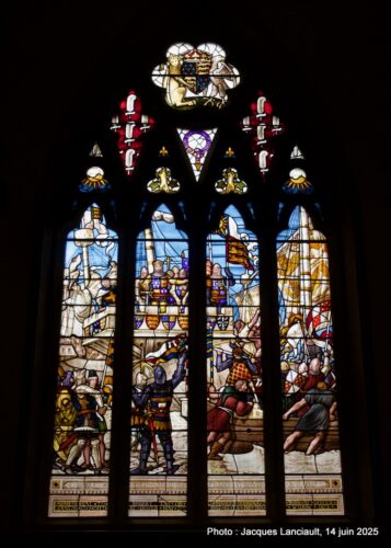 Vitrail, Stone Hall, Maison Dieu, Douvres, Angleterre, Royaume-Uni