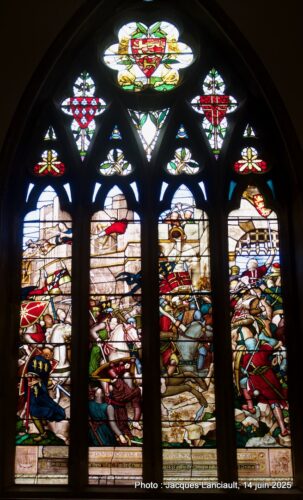 Vitrail, Stone Hall, Maison Dieu, Douvres, Angleterre, Royaume-Uni