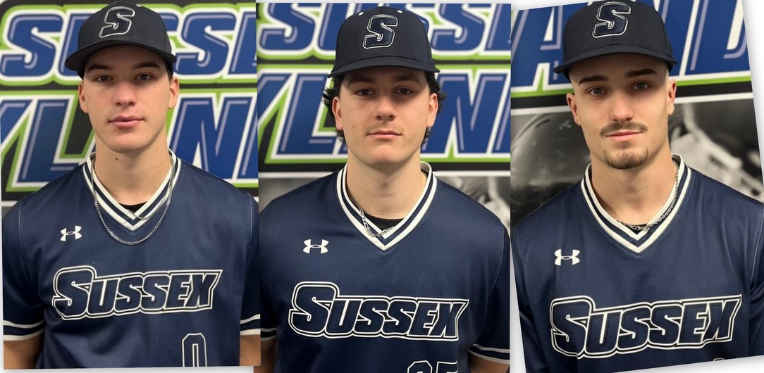 Zachary Clément, Émile Pitre et Dérik Toutant, Sussex County Community College, NJCAA DII