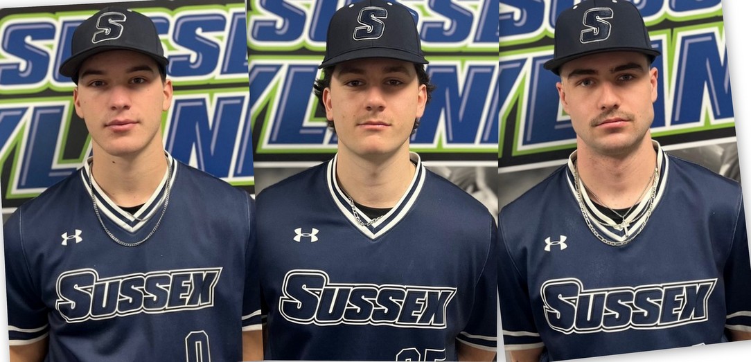Zachary Clément, Émile Pitre et Zakary Dodier, Sussex County Community College, NJCAA DII