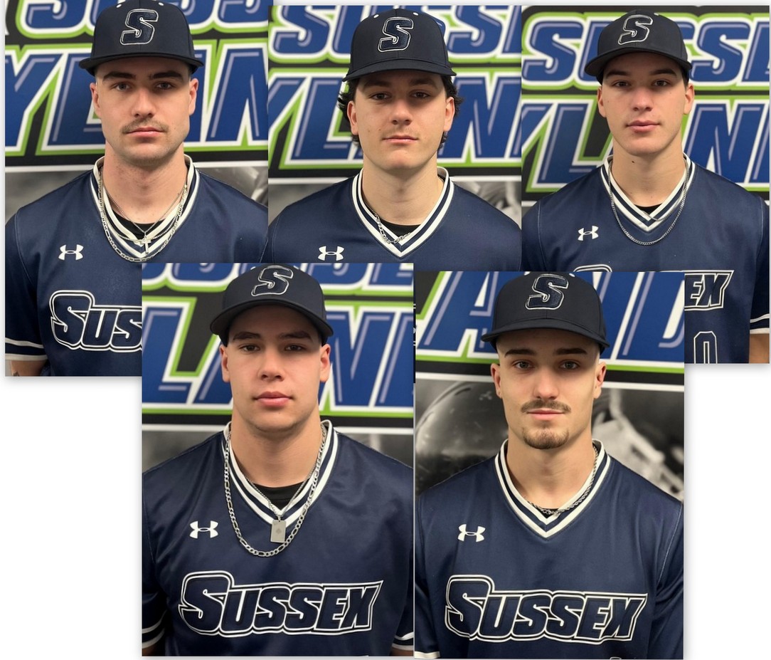 Zakary Dodier, Émile Pitre, Zachary Clément, Guillaume Aupin et Dérik Toutant, Sussex County Community College, NJCAA DII